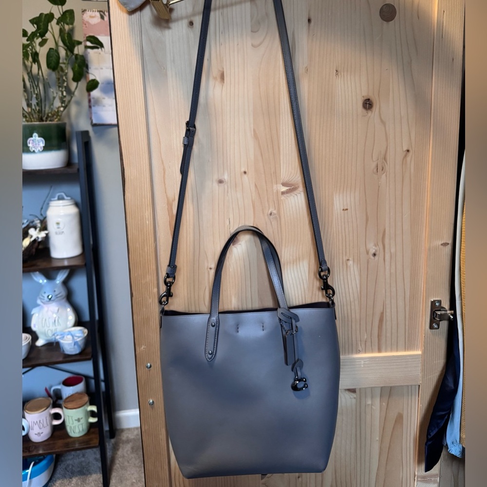 Coach Gray Crossbody bucket bag